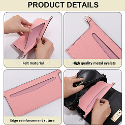 Inserts pour organisateur de sac en tissu microfibre&nbsp;DIY-CL0001-78B