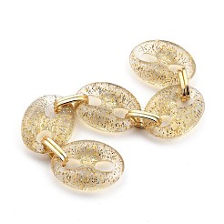 Алюминиевые и прозрачные акриловые цепочки для кофейных зерен ручной работы X-AJEW-JB00726