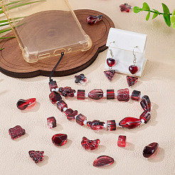 125 г прозрачных стеклянных бусин градиентного цвета&nbsp;GLAA-TA0003-58D