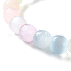 Браслеты из круглых бусин из окрашенного натурального селенита для женщин&nbsp;BJEW-G731-01B