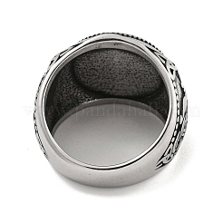 304ステンレスリング  ドラゴン  内径：19mm&nbsp;RJEW-B055-04AS-10