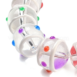 Стеклянные бусины с эмалевыми нитями GLAA-M047-01A