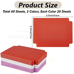 60 feuille de 3 couleurs de séparateur de cartes de jeu de plateau en plastique&nbsp;FIND-CP0002-77C