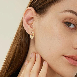 16 pieza de pendientes de aro huggie de acero inoxidable 304 de 8 colores para mujeres y hombres&nbsp;EJEW-SC0010-94
