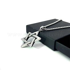 Винтажные ожерелья из нержавеющей стали со звездой Давида для мужчин UH7361