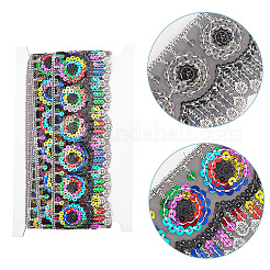 4~4.5 м полиэстерового кружева в этническом стиле с цветными пайетками OCOR-GF0002-39A