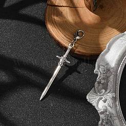 Большой кулон из сплава меч украшение&nbsp;HJEW-JM02179