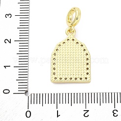 Латунные микро-паве кубические цирконии святые европейские подвески-шармы KK-D325-27G-05
