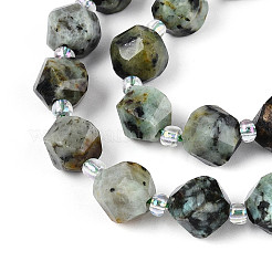 Бусы натуральная африканская бирюза (яшма) G-T144-24A-07