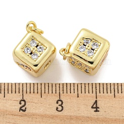 Латунные микропаве прозрачные подвески с фианитом KK-Q814-25G