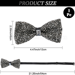 1шт полиэстер со стразами галстуки-бабочки для жениха&nbsp;AJEW-SP0003-32A