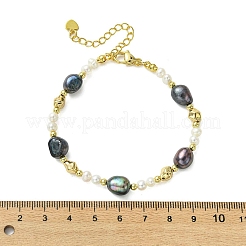 Bracciali da donna con perline d'acqua dolce coltivate naturali&nbsp;BJEW-JB13603-03