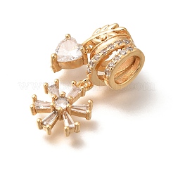 Латунные микро проложить кубического циркония подвески&nbsp;KK-C085-10G