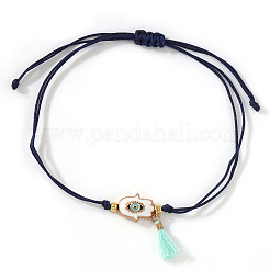 Pulseras con dijes de aleación de esmalte con mano de hamsa y ojo malvado&nbsp;GS7845-2
