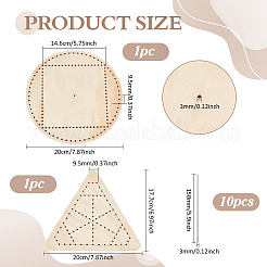Base de cesta de crochet de madera&nbsp;DIY-PH0030-51
