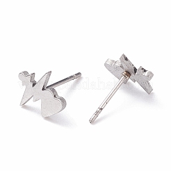 Устойчивые к потускнению серьги-гвоздики унисекс из нержавеющей стали 304&nbsp;EJEW-E254-06P