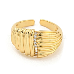 Открытое кольцо-манжета из прозрачного кубического циркония RJEW-L121-044G