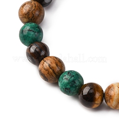 12 созвездие натуральный тигровый глаз и яшма WGB9E7C-02