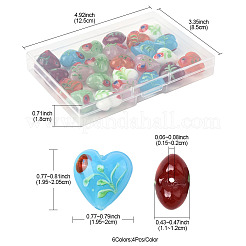 24 шт. 6-х цветные бусины из стекла миллефиори ручной работы LAMP-FS0001-39