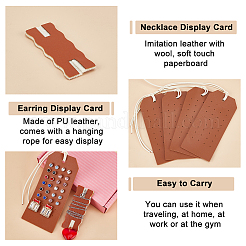 Серьги и ожерелье из искусственной кожи&nbsp;EDIS-OC0001-08