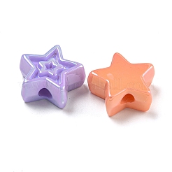 Переливающиеся акриловые бусины с УФ-покрытием OACR-G039-17