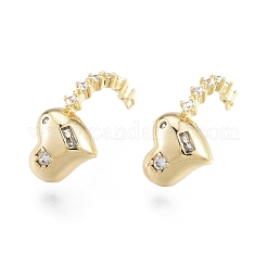 Латунные микропаве прозрачные подвески с фианитом KK-C006-17G