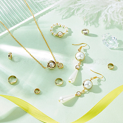 28шт. 7-х стильная латунная рамка для бусин KK-PH0005-07