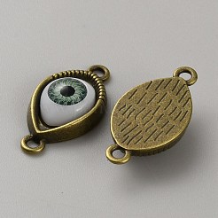 Подвески в виде глазных звеньев из сплава и смолы&nbsp;FIND-WH0165-01AB