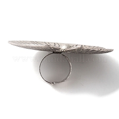 Открытые манжеты из сплава листьев лотоса для женщин RJEW-S412-02AS