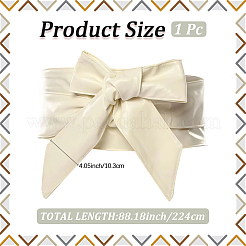 Бант из искусственной кожи обертывается вокруг пояса&nbsp;AJEW-WH20033-042F