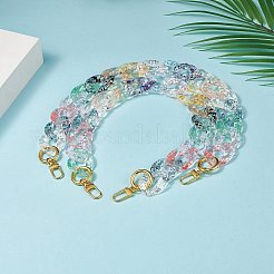 Прозрачные акриловые ручки сумки на цепочке&nbsp;AJEW-BA00102