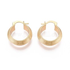 Латунные кольца серьги обруча EJEW-T047-106G