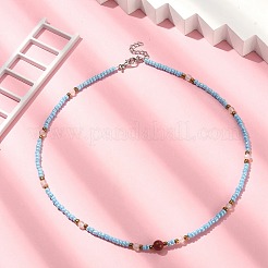 Колье из окрашенного натурального агата NJEW-JN04349