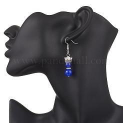 3 пара серег-подвесок из искусственного нефрита EJEW-JE06619