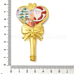 Рождественский принт санта-клауса ручки из латуни и воска из смолы AJEW-A058-02B