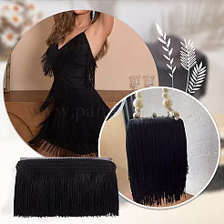 10 ярд полиэфирной кружевной ленты с кисточками OCOR-WH0045-23A-02