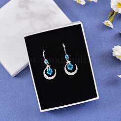 Серьги-подвески с полумесяцем и звездой&nbsp;JE911A