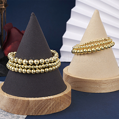 6шт. набор из 6-х круглых эластичных браслетов из синтетического гематита&nbsp;BJEW-SW0001-01