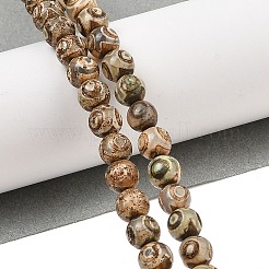 Бусины из натурального тибетского агата дзи с 3 глазом&nbsp;G-A240-A01-02