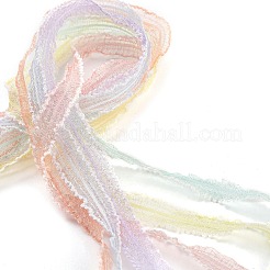 18 Yards 6 Farben Polyester & Polycotton Plissee Bänder Sets&nbsp;SRIB-M012-01