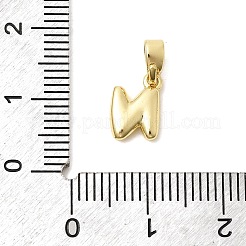 Breloques en laiton en forme de lettre&nbsp;KK-G554-22G-N
