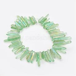 Гальванические нити из натуральных кварцевых бусин&nbsp;G-G950-06B