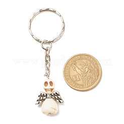 Окрашенные синтетические бирюзовые брелки&nbsp;KEYC-JKC00328-03