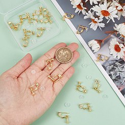 24 шт. латунный винт на зажимах для сережек&nbsp;KK-SP0001-20G