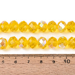 Стеклянные бусины с гальваническим покрытием &nbsp;EGLA-A034-T10mm-L30