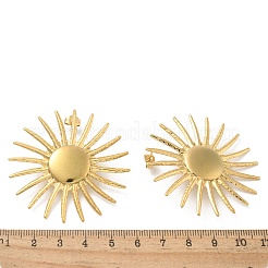 Ионное покрытие (ip) 304 нержавеющая сталь серьги-гвоздики в форме цветка для женщин EJEW-M089-09G