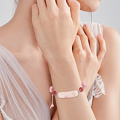 6 breloque connecteur en quartz rose naturel&nbsp;G-OC0005-91C