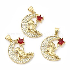 Кулоны из экологически чистой латуни с микропаве и кубическим цирконием&nbsp;KK-Q775-02G