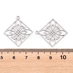 Pendentifs bouddhistes en acier inoxydable 304&nbsp;STAS-E521-06C-P