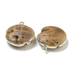 Гальванические натуральный druzy агата подвески&nbsp;G-A229-01B